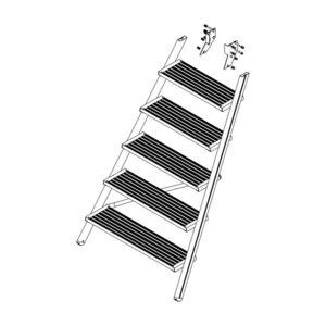 Günzburger Steigtechnik Aufstieg Podesttreppe 6 Stufen