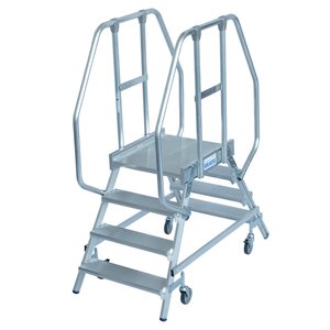 Krause STABILO PodestLeiter fahrbar, beidseitig begehbar