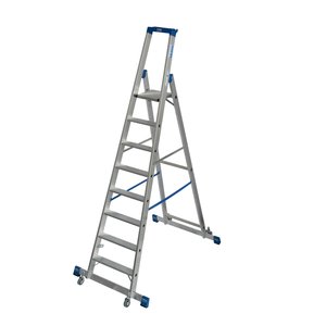 Krause STABILO Stufen-StehLeiter, fahrbar mit Traverse