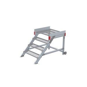 Euroline Anstieg 45 Grad, 800 mm Stufenbreite, Stufenausführung Stahl - Gitterrost 2 Stufen