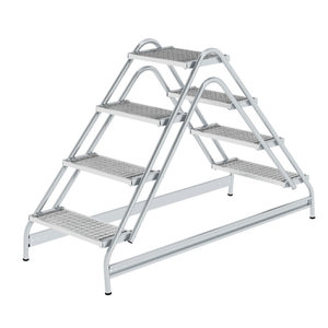 Günzburger Steigtechnik Arbeitspodest beidseitig begehbar Stahl-Gitterrost