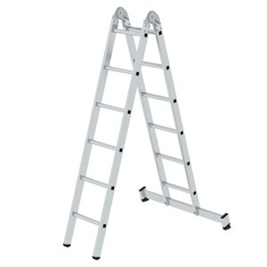 Günzburger Steigtechnik Klappleiter 2-teilig mit nivello®-Traverse