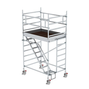 Günzburger Steigtechnik Rollgerüst 1,35 x 1,80 m mit Schrägaufstiegen