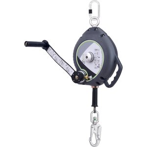 FUNCKE Höhensicherungsgerät mit Rettungskurbel HSG Typ HX-S Hub (vertikale Anwendung / Edelstahlseil)