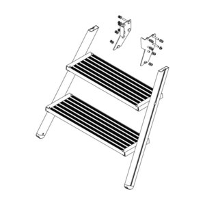 Günzburger Steigtechnik Aufstieg Podesttreppe 3 Stufen