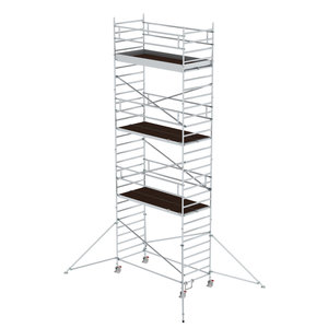 Günzburger Steigtechnik Rollgerüst 1,35 x 3,0 m mit Ausleger & Doppel-Plattform