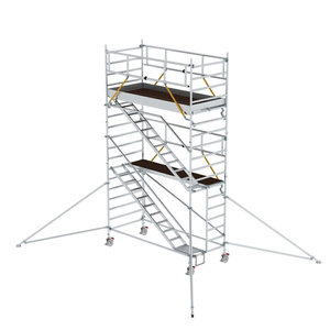 Günzburger Steigtechnik Rollgerüst SG 1,35 x 3,0 m mit Schrägaufstiegen & Ausleger
