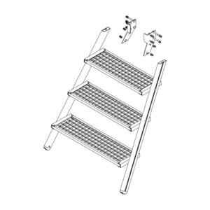 Günzburger Steigtechnik Aufstieg Podesttreppe 4 Stufen