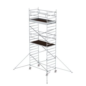 Günzburger Steigtechnik Rollgerüst 1,35 x 2,45 m mit Ausleger & Doppel-Plattform