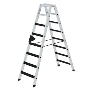 Günzburger Steigtechnik Stufen-Stehleiter beidseitig begehbar mit clip-step