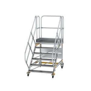 Günzburger Steigtechnik Plattformtreppe 45° fahrbar Stufenbreite 1000mm
