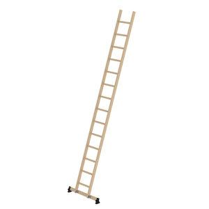 Günzburger Steigtechnik Sprossen-Anlegeleiter Holz nivello®-Traverse