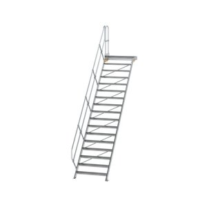 Günzburger Steigtechnik Treppe mit Plattform 45° Stufenbreite 1000 mm