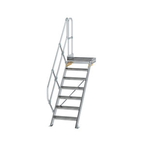 Günzburger Steigtechnik Treppe mit Plattform 45° Stufenbreite 600 mm