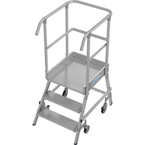 Krause STABILO PodestLeiter fahrbar, einseitig begehbar