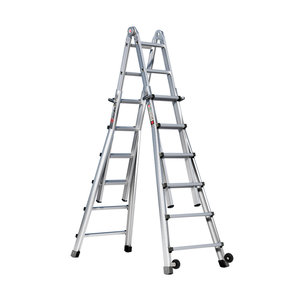 Euroline Alu-Vario-Klappleiter mit Rollen (Montagesatz) für ein Außenteil Nr. 31621