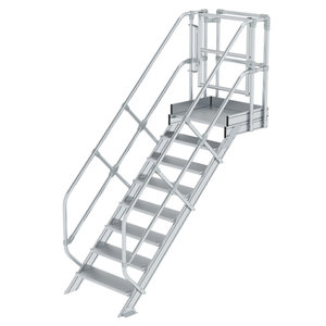 Günzburger Steigtechnik Treppen-Modul Aluminium geriffelt
