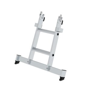 Günzburger Steigtechnik Stufen-Glasreinigerleiter Unterteil mit nivello®-Traverse