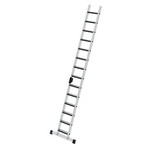 Günzburger Steigtechnik Stufen-Anlegeleiter mit relax step® und Standard-Traverse 14-Stufen
