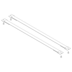 Günzburger Steigtechnik Spreizsicherung Gurtband 638 mm mit Befestigungsplatten 1 Satz = 2 Stück, inkl.
