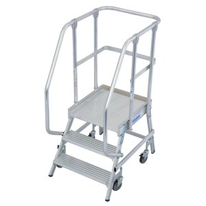 Krause STABILO PodestLeiter fahrbar, einseitig begehbar