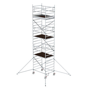 Günzburger Steigtechnik Rollgerüst 1,35 x 1,80 m mit Ausleger & Doppel-Plattform