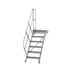 Günzburger Steigtechnik Treppe mit Plattform 45° Stufenbreite 600 mm