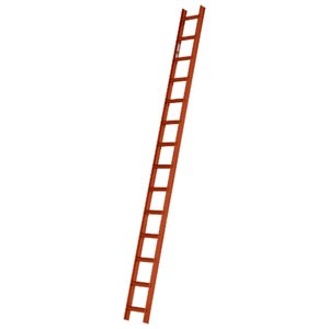 Hymer Dachauflegeleiter aus Aluminium, RAL 8004 ziegelrot beschichtet