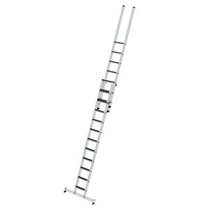 Günzburger Steigtechnik Stufen-Schiebeleiter 2-teilig mit nivello-Traverse und clip-step R 13