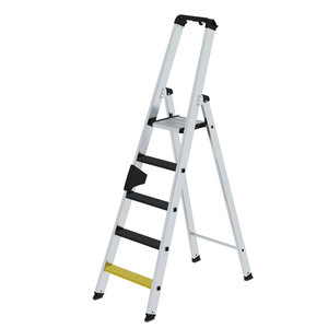 Günzburger Steigtechnik Stufen-Stehleiter einseitig begehbar mit clip-step R13