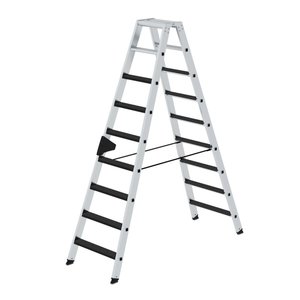 Günzburger Steigtechnik Stufen-Stehleiter beidseitig begehbar mit clip-step R13