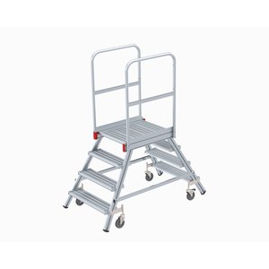 Euroline Mobile Podesttreppe / Podestleiter zweiseitig begehbar Nr. 516