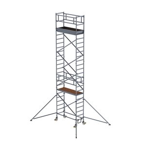 Günzburger Steigtechnik Rollgerüst 0,75x1,80 m mit Auslegern Plattformhöhe 6,35 m