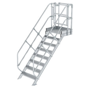 Günzburger Steigtechnik Treppen-Modul Aluminium geriffelt