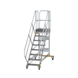 Günzburger Steigtechnik Plattformtreppe 45° fahrbar Stufenbreite 600 mm