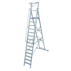 Krause STABILO Stufen-StehLeiter mit großer Plattform und Sicherheitsbügel