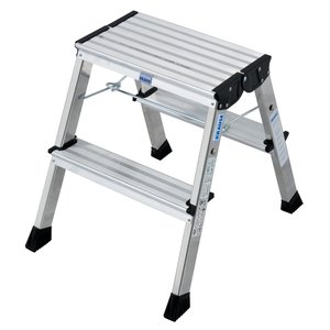 Krause MONTO Doppel-KlappTritt Rolly, Alu Natur