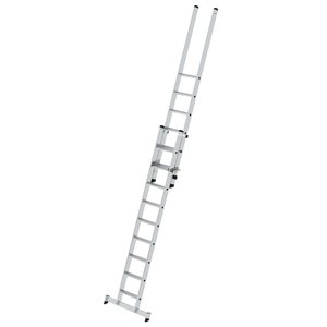 Günzburger Steigtechnik Stufen-Schiebeleiter 2-teilig mit nivello®-Traverse