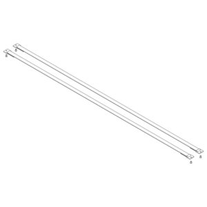 Günzburger Steigtechnik Spreizsicherung Gurtband 1545 mm mit Befestigungsplatten 1 Satz = 2 Stück, inkl.