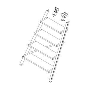 Günzburger Steigtechnik Aufstieg Podesttreppe 5 Stufen