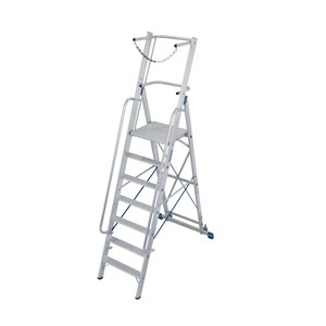 Krause STABILO Stufen-StehLeiter mit großer Plattform und Sicherheitsbügel