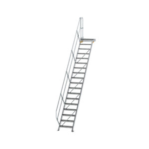 Günzburger Steigtechnik Treppe mit Plattform 45° Stufenbreite 600 mm