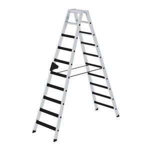Günzburger Steigtechnik Stufen-Stehleiter beidseitig begehbar mit clip-step