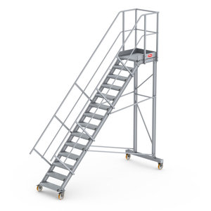Altrex Podesttreppe fahrbar 45°, Stufenbreite: 60 cm