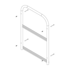 Günzburger Steigtechnik Stirnseitiges Geländer Podesttreppe