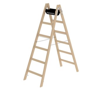 Günzburger Steigtechnik Sprossen-Stehleiter Holz