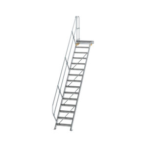 Günzburger Steigtechnik Treppe mit Plattform 45° Stufenbreite 600 mm