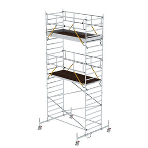 Günzburger Steigtechnik Rollgerüst SG 1,35 x 3,0 m mit Fahrbalken et Doppel-Plattform