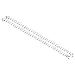 Günzburger Steigtechnik Spreizsicherung Gurtband 1360 mm mit Befestigungsplatten 1 Satz = 2 Stück, inkl.