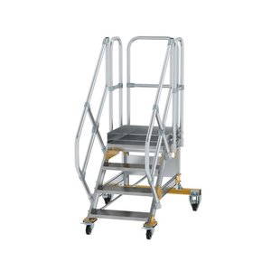 Günzburger Steigtechnik Plattformtreppe 45° fahrbar Stufenbreite 600 mm